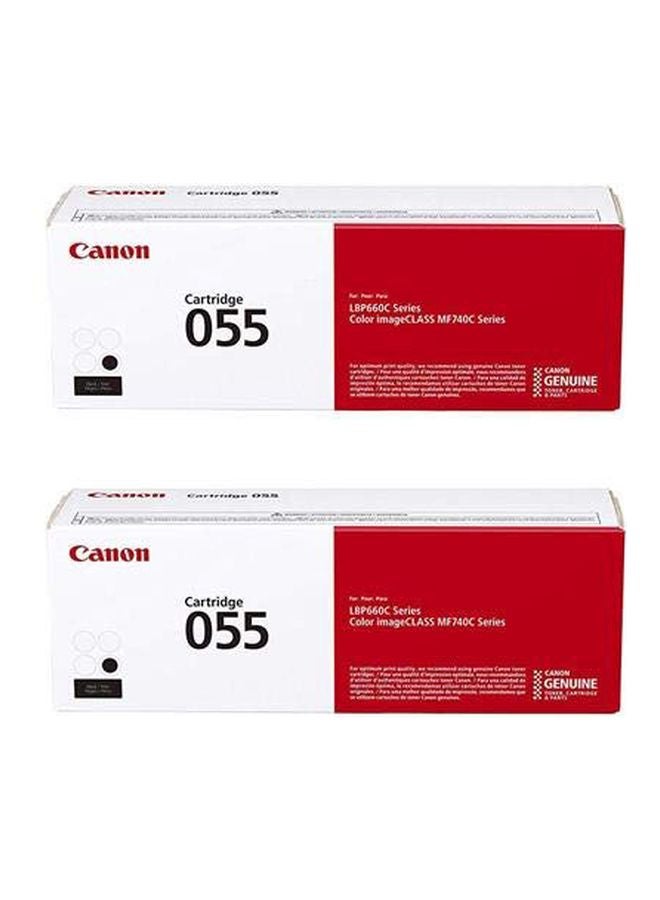 Canon 2-Piece Printer Toner Ink Cartridge Black