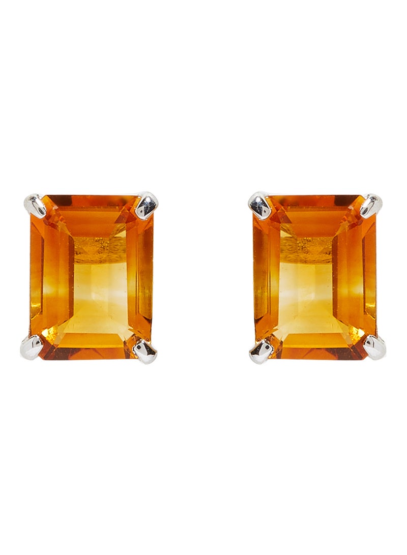 18 Karat Gold Citrine Rectangular Earrings - v1573984375/N31968180A_1