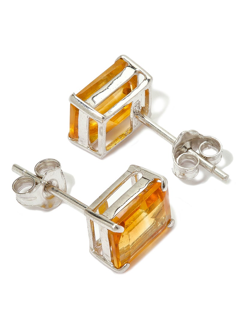 18 Karat Gold Citrine Rectangular Earrings - v1573984375/N31968180A_2