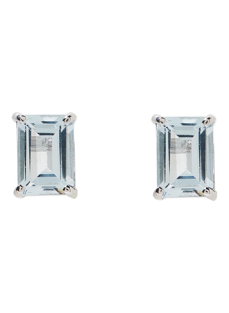 18 Karat White Gold Aquamarine Rectangular Earrings - v1573984417/N31968210A_1