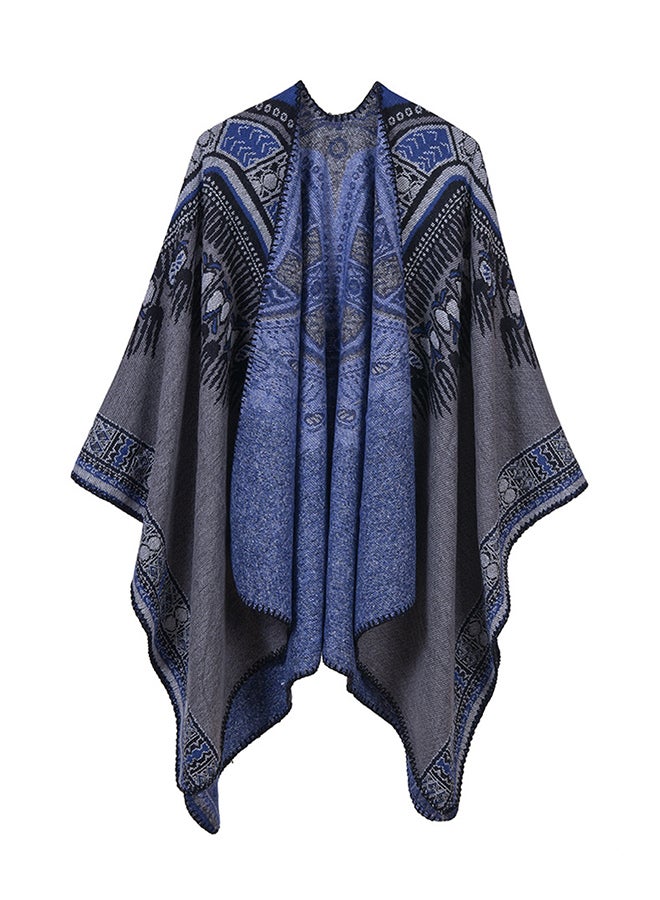 Printed Vintage Poncho Multicolour - Image 1