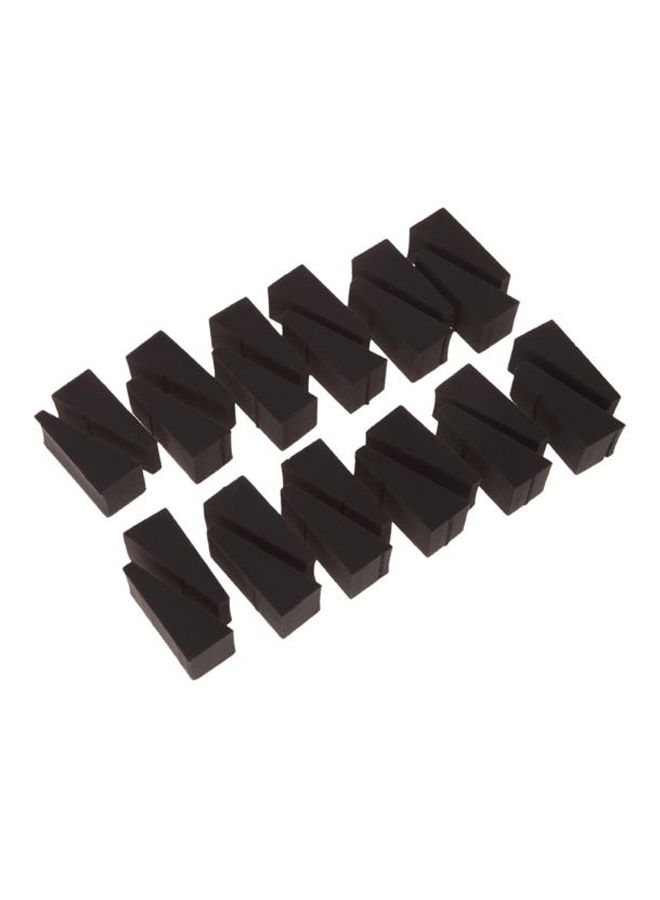 12-Piece Double Side Powder Puff Set Black - Image 1