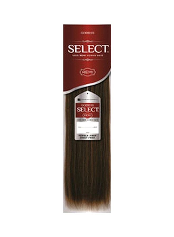 Goddess Straight Remi Hair Extension 4 Medium Brown 10inch - Image 1