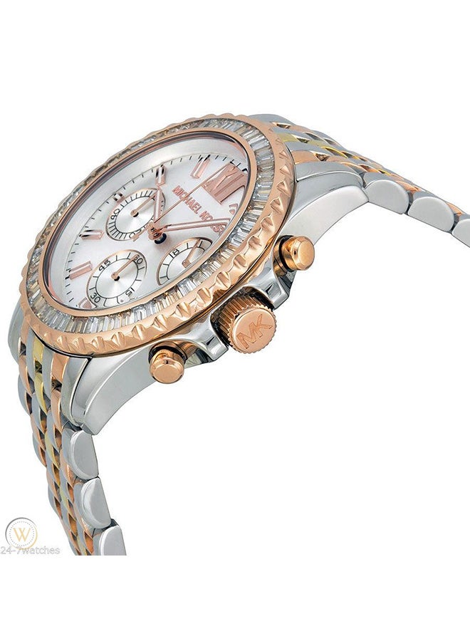 مايكل كورس ساعة يد بعقارب وسوار من المعدن طراز MK5876 للنساء  - Image 3