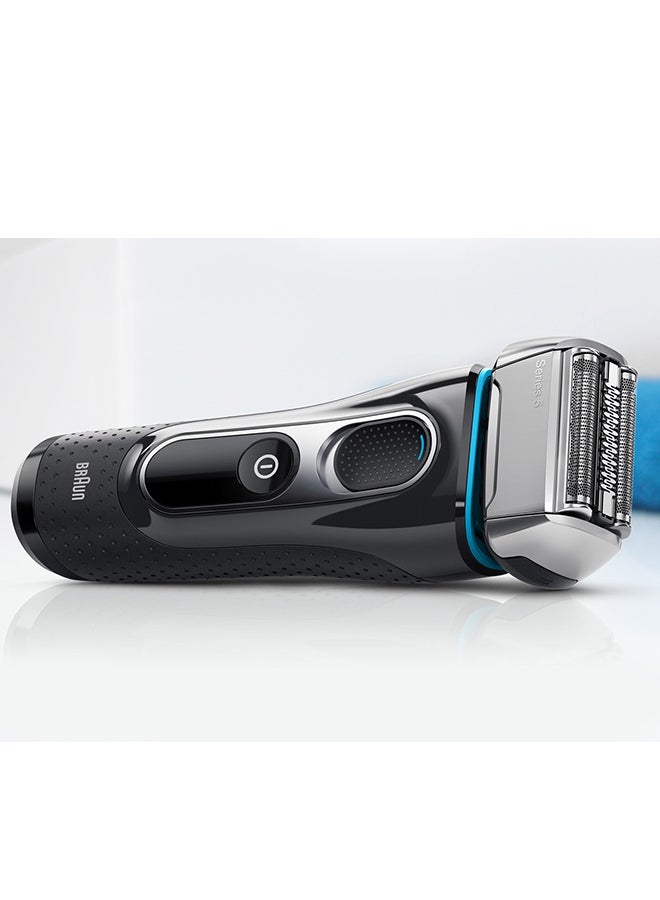 براون ماكينة الحلاقة الكهربائية سيريز 5 بطبقة رقيقة من القصدير الأسود / الأزرق 200جرام - Image 3