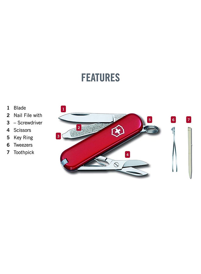 Victorinox - Swiss Army Classic SD Pocket Knife Red - Image 1