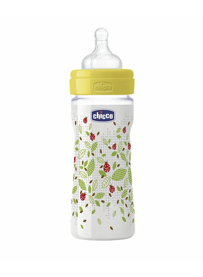 Chicco Well Being Feeding Bottle, 250ml - Assorted