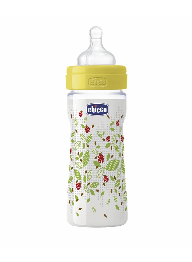 Chicco Well Being Feeding Bottle, 250ml - Assorted - Image 1