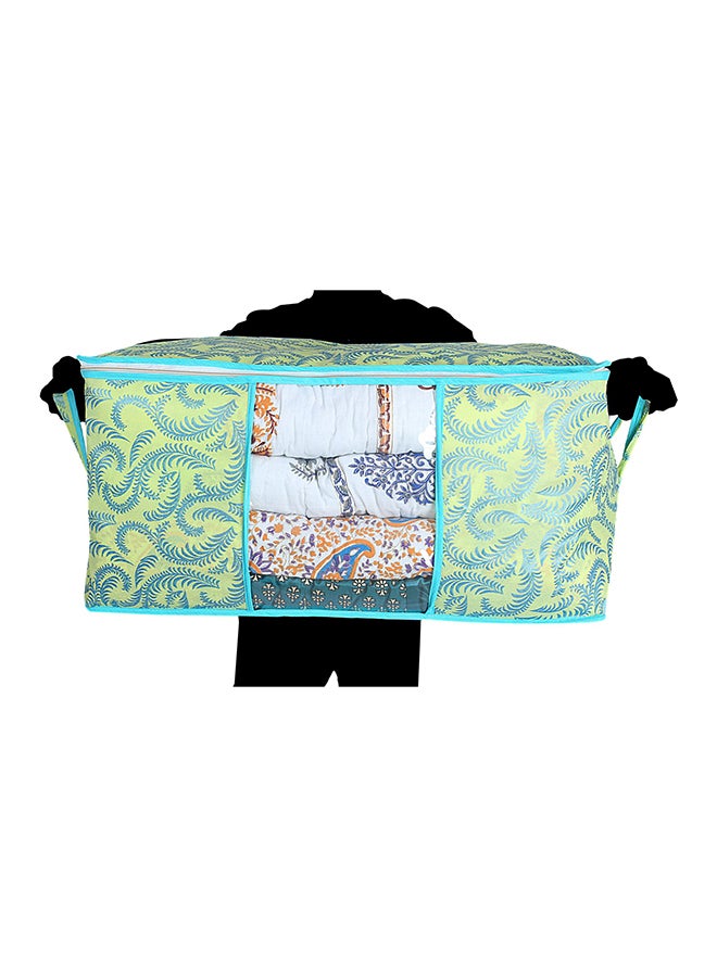 Kuber Industries Velvet Refrigerator Top Cover Green/Yellow  - Image 3