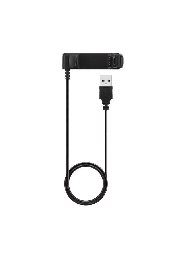 USB Clip Charging Cable For Garmin Forerunner 220 GPS Watch Black  - Image 2