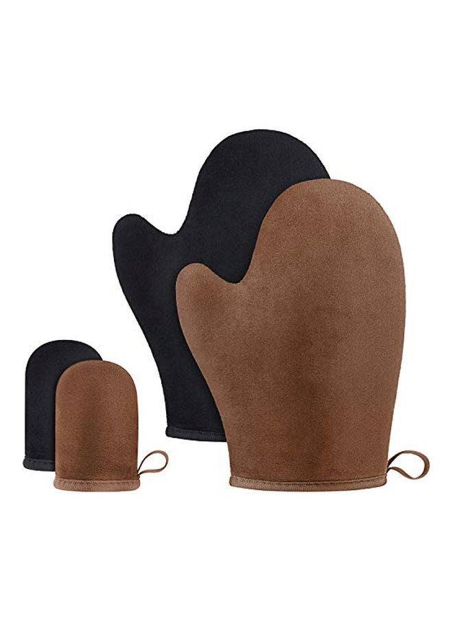 4-Piece Double Sided Microfiber Self Tanning Mitt Applicator