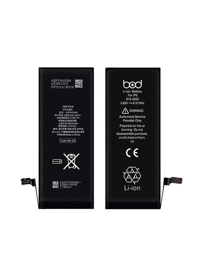 بطارية لآيفون 6 1810.0 mAh أسود