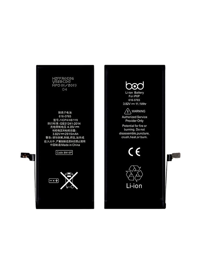 BOD 2915.0 mAh Battery For IPhone 6 Plus Black - Image 1