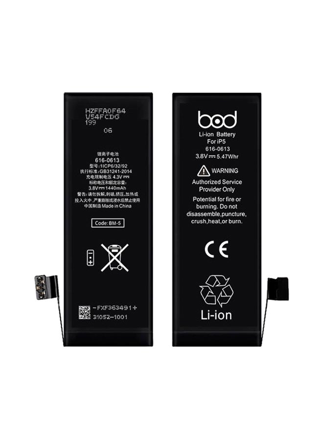بود - بطارية لهاتف آيفون 5 1440.0 mAh أسود - Image 1