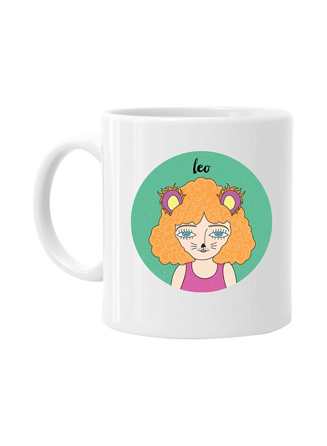 MEC Zodiac Sign Leo Design Printed Mec Mug White
