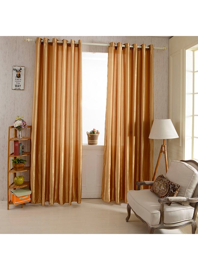 آنسيلف ستارة تعتيم مبطنة بحلقات تعليق من قطعتين ذهبي 35X3X30سم - Image 1