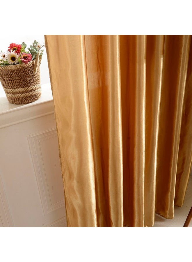 آنسيلف ستارة تعتيم مبطنة بحلقات تعليق من قطعتين ذهبي 35X3X30سم - Image 2