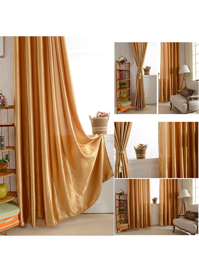 آنسيلف ستارة تعتيم مبطنة بحلقات تعليق من قطعتين ذهبي 35X3X30سم - Image 4