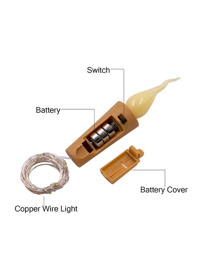 زجاجة مزودة بعدد 21 مصباح LED متصلة بأسلاك أصفر 14.60x7.00x9.00Ø³Ù†ØªÙŠÙ…ØªØ± - Image 3