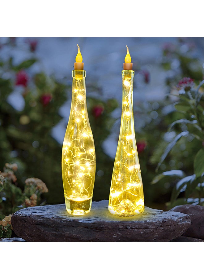 زجاجة مزودة بعدد 21 مصباح LED متصلة بأسلاك أصفر 14.60x7.00x9.00Ø³Ù†ØªÙŠÙ…ØªØ± - Image 1