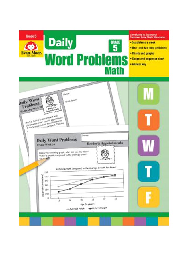 Daily Word Problems Grade 5 Paperback English by E . Moor - 01-Oct-01