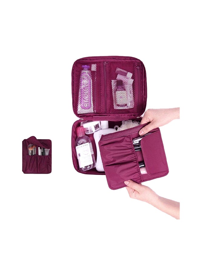 Iktu - Travel Makeup Cosmetic Bag Blue 7.0X9.4X3.5inch - Image 1