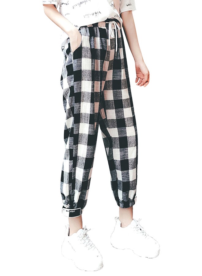 Generic - Harem Pants Checkered Pocket Drawstring Pants Multicolour - Image 1