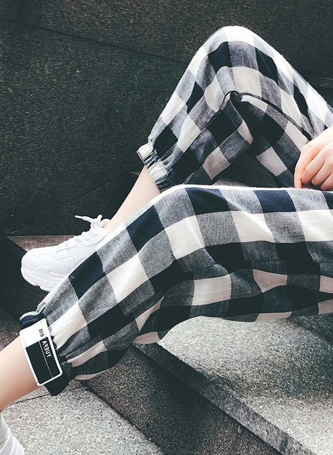 Generic - Harem Pants Checkered Pocket Drawstring Pants Multicolour - Image 1