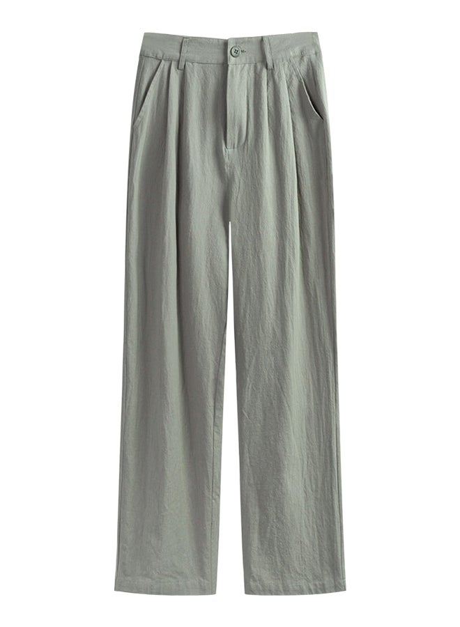 Pants Solid Fashion Casual Clothing Grey - Image 1