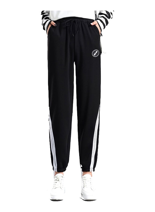 Casual Pants High Waist Patchwork Pocket Pants Black - Image 2