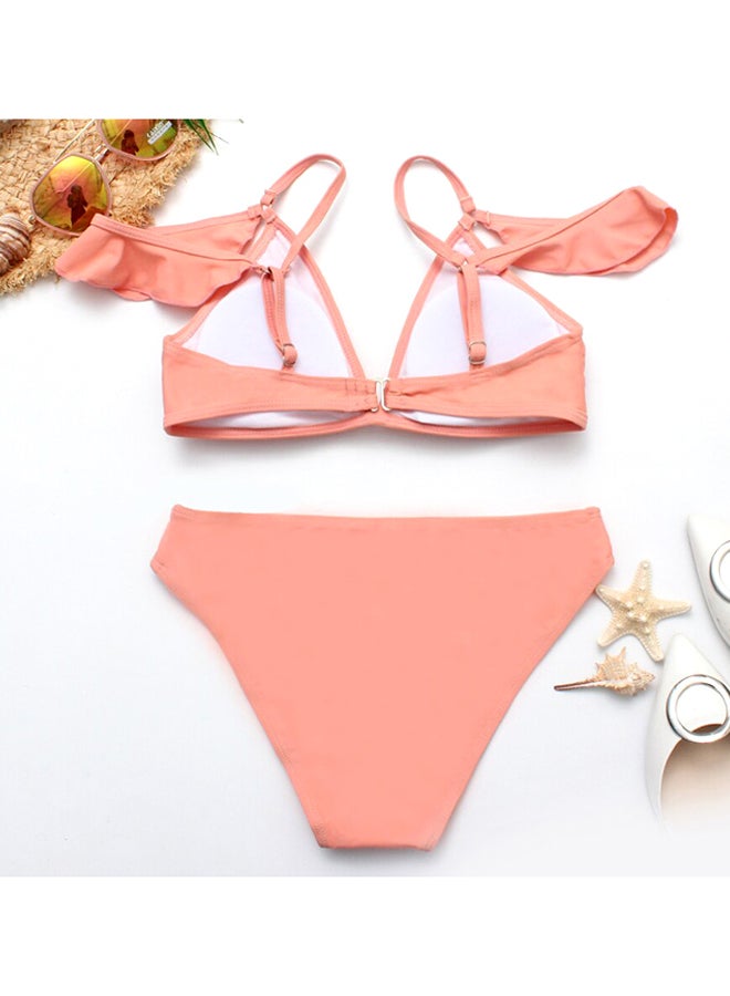 Bikinis Solid All Match Swimwear Pink - Image 3