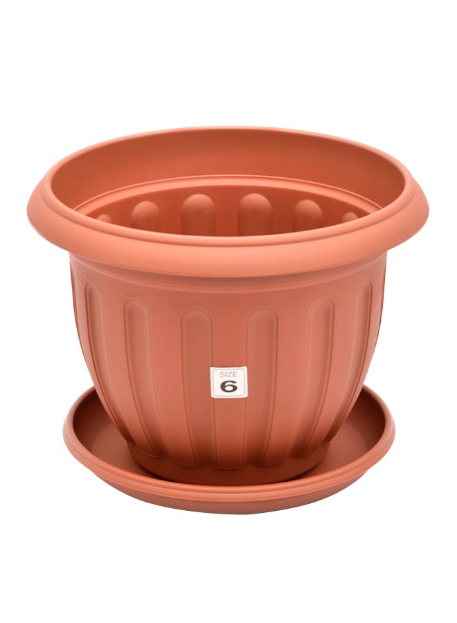 Plant Pot With Stand Brown