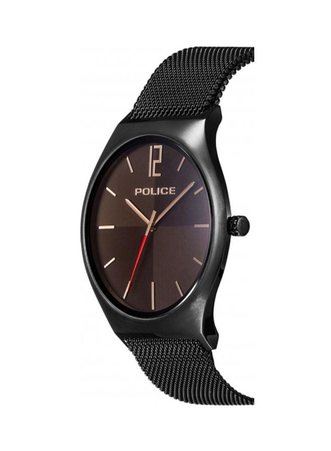 بوليس ساعة يد أوركنيز دائرية الشكل بعقارب وسوار من الستانلس ستيل مقاس 44 مم - لون أسود - طراز P 15918JSB-02MM للرجال - Image 3