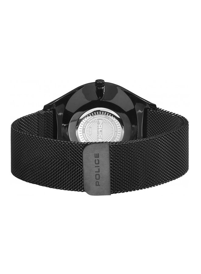 بوليس ساعة يد أوركنيز دائرية الشكل بعقارب وسوار من الستانلس ستيل مقاس 44 مم - لون أسود - طراز P 15918JSB-02MM للرجال - Image 2