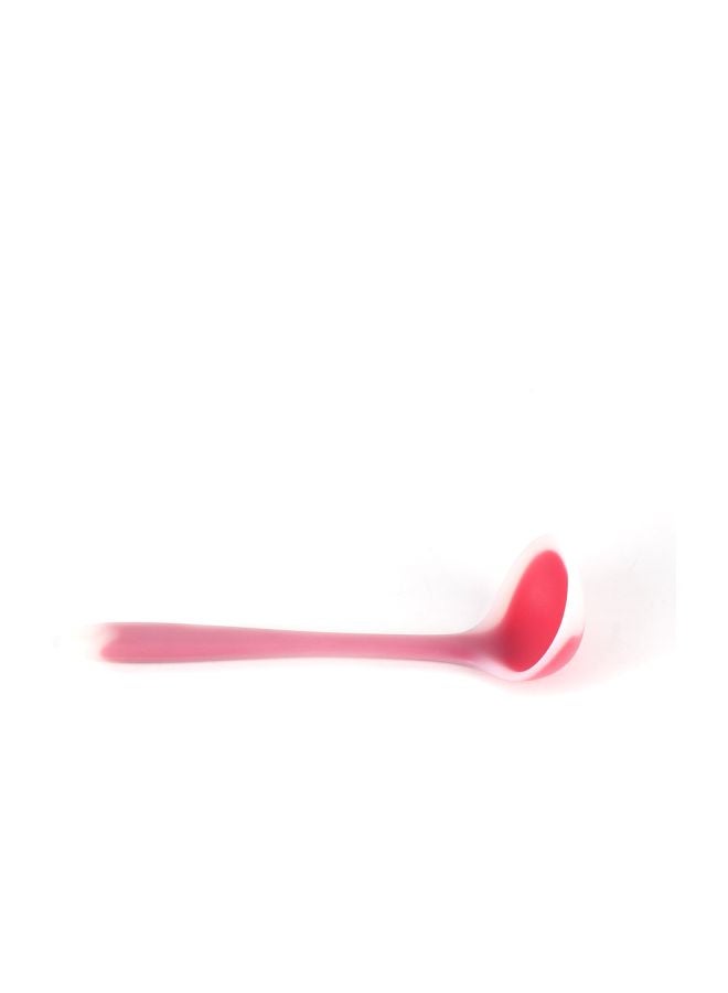Silicone Soup Spoon Pink/White - Image 3