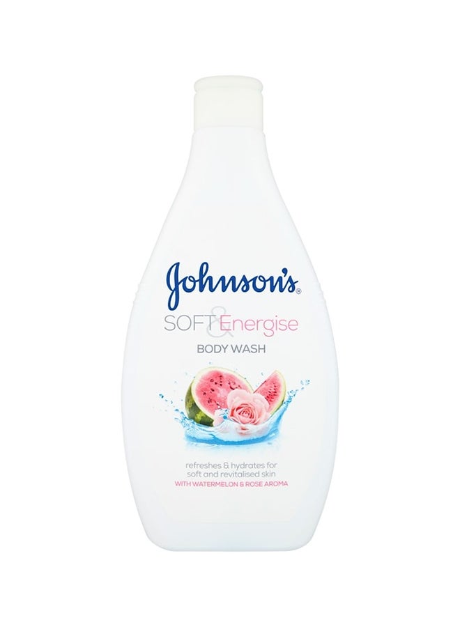 Johnson & Johnson Soft And Energise Body Wash With Watermelon And Rose Aroma 400ml