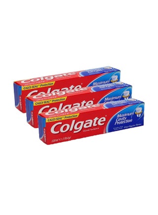 3-Piece Maximum Cavity Protection Toothpaste Red 120ml - v1574086162/N29496824A_1