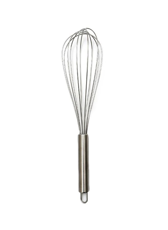 3-Piece Stainless Steel Egg Beater Silver 8inch 