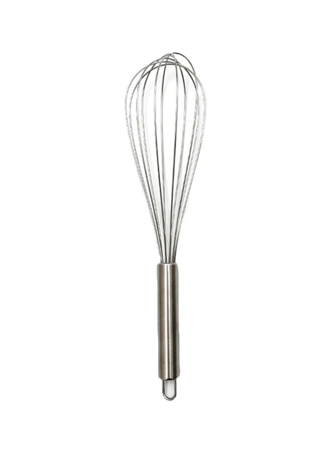 3-Piece Stainless Steel Egg Beater Silver 10inch 