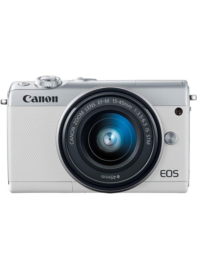 EOS M100 24.2MP Mirrorless Digital Camera With 15-45mm STM Lens And Accessories White