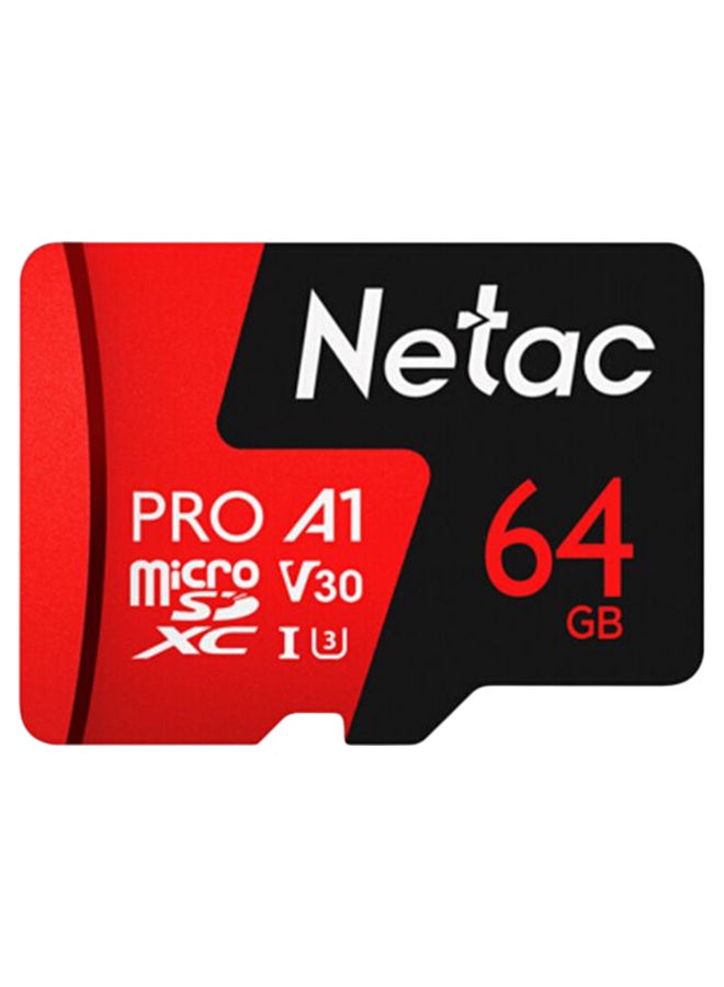Netac Pro A1 Micro SD TF Flash Memory Card Red/Black - Image 1