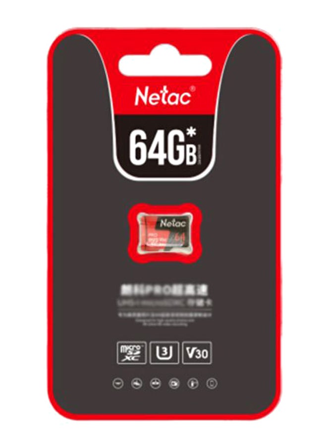 Netac Pro A1 Micro SD TF Flash Memory Card Red/Black - Image 2