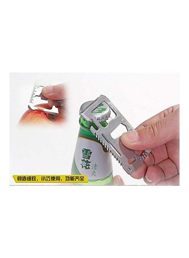 صن شاين سكين على شكل بطاقة ائتمان 11 في 1 فضي 3بوصة - Image 2