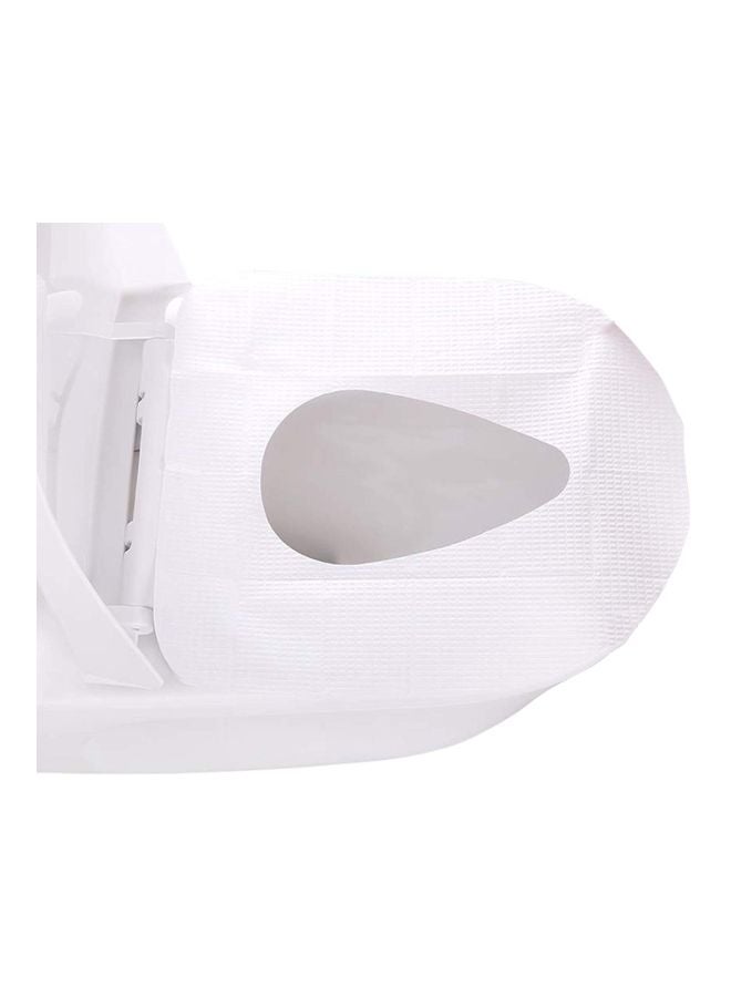 إيونتو مجموعة أغطية لمقعد المرحاض للاستخدام مرة واحدة مكونة من 10 قطع أبيض - Image 1