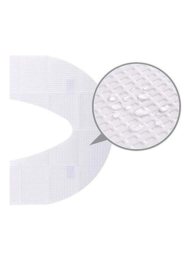 إيونتو مجموعة أغطية لمقعد المرحاض للاستخدام مرة واحدة مكونة من 10 قطع أبيض - Image 4