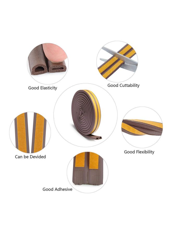 AIWANTO Self-Adhesive Door Sealing Strip Brown - Image 4
