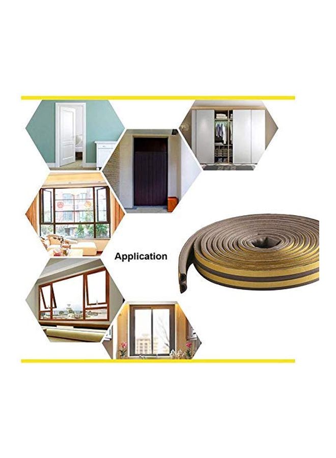 AIWANTO Self-Adhesive Door Sealing Strip Brown - Image 5