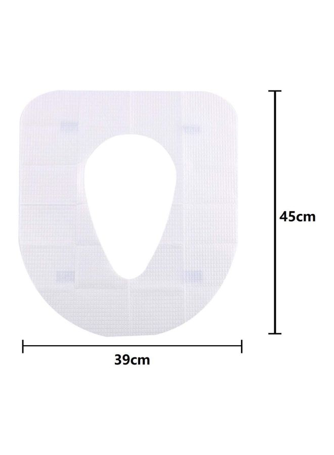 إيونتو مجموعة أغطية لمقعد المرحاض للاستخدام مرة واحدة مكونة من 10 قطع أبيض - Image 3