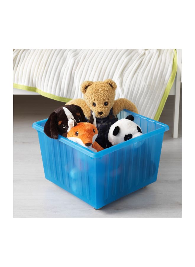 Storage Crate With Castors Blue 39x39x28cm - Image 2