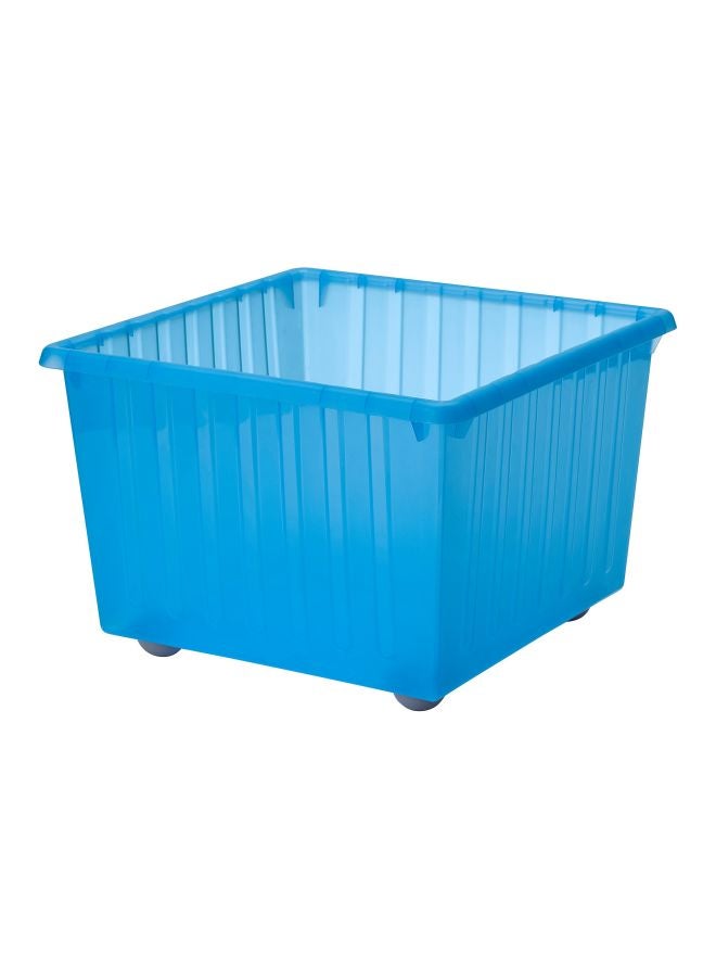 Storage Crate With Castors Blue 39x39x28cm - Image 1